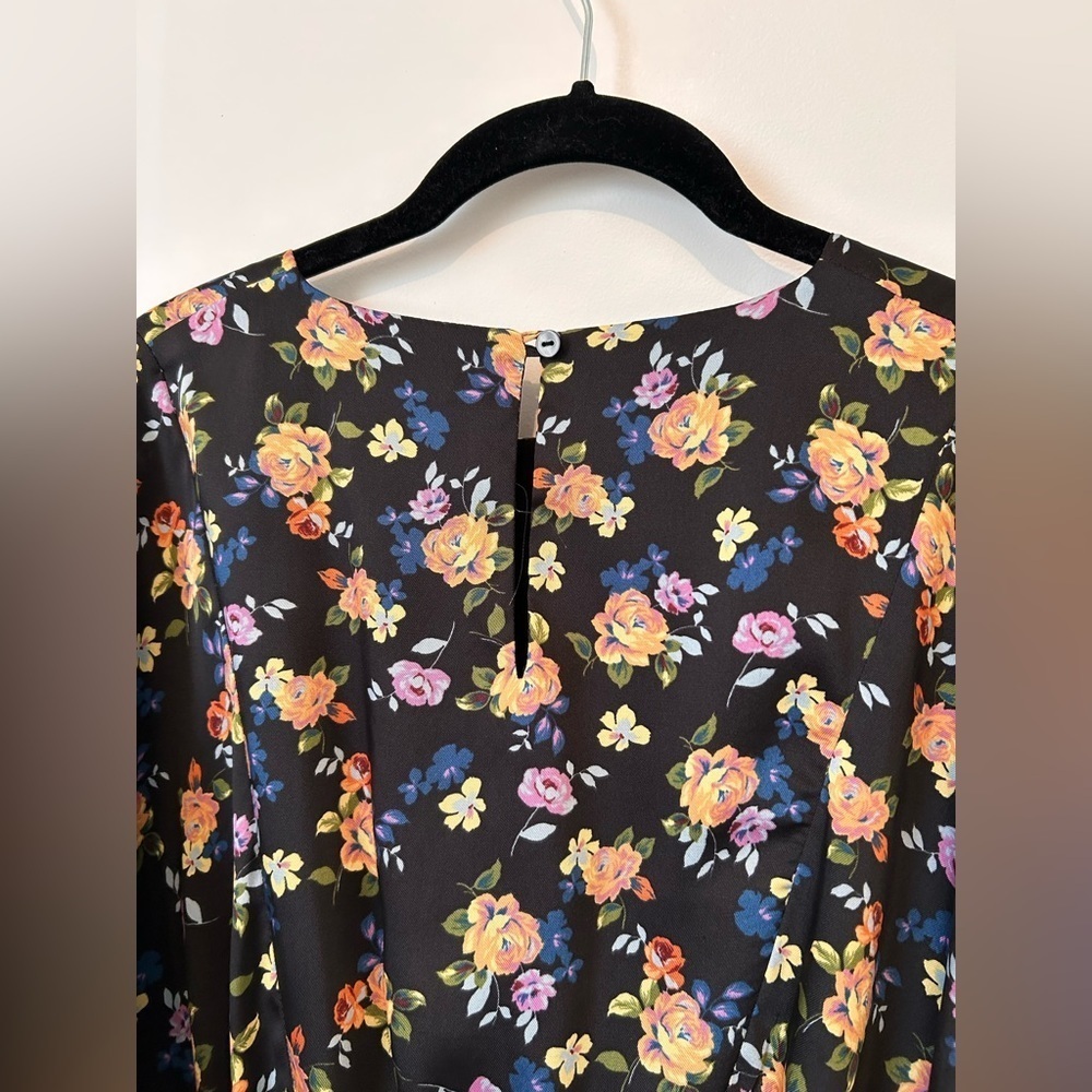 Zara Mini Floral Dress, Long Sleeve, Flower Print, Size M, NWOT - Picture 10 of 13